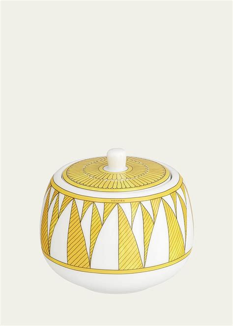 hermes sugar bowl|hermes mosaique tray.